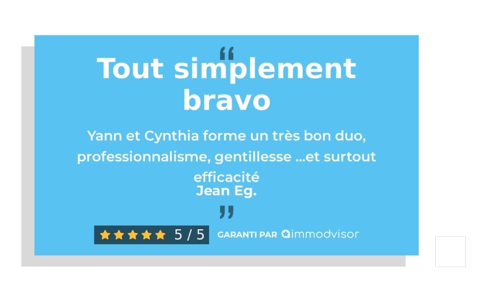Avis client positif sur les services de Yann et Cynthia